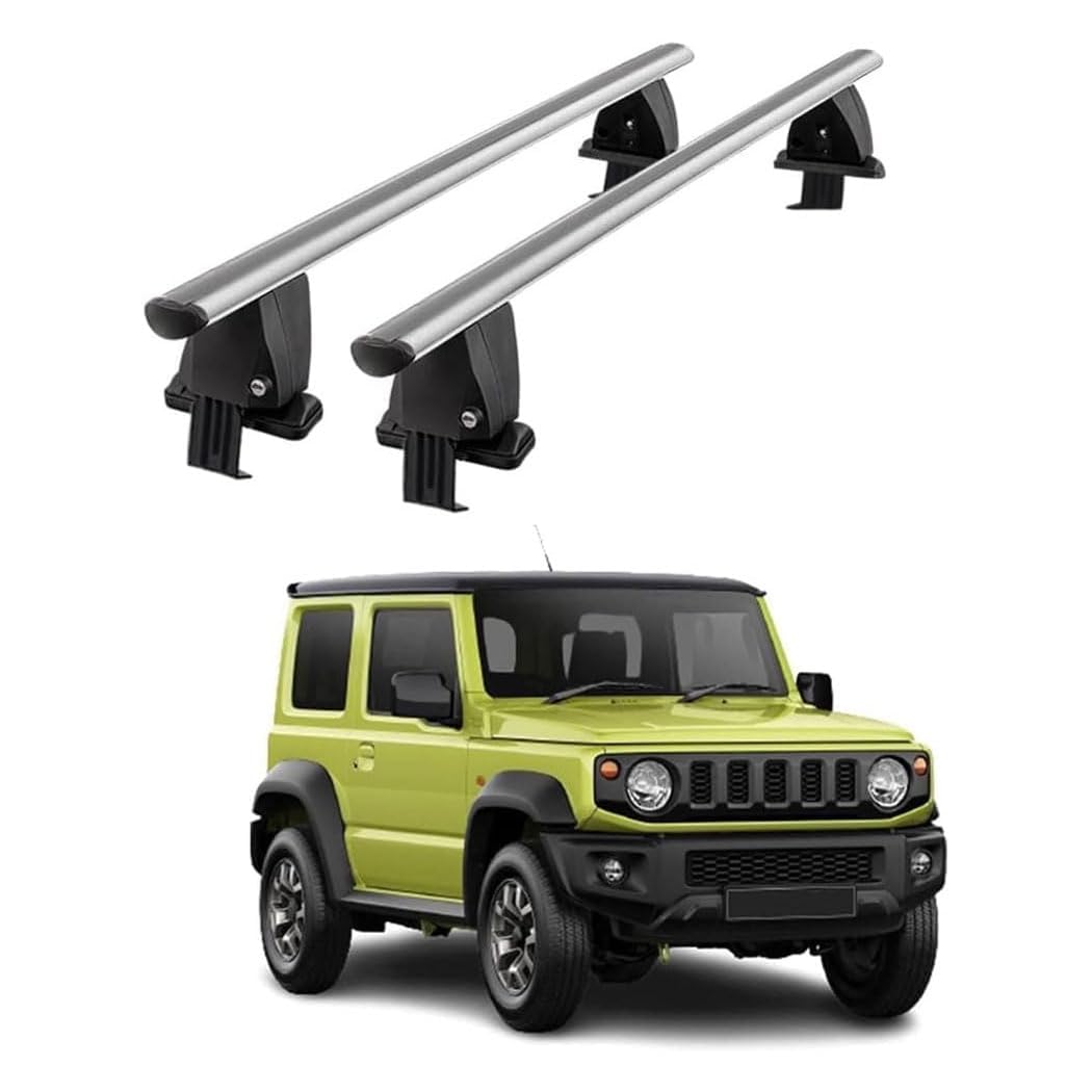 Dachträger Gepäckträger für Suzuki Jimny 2018-2022,Aluminium Relingträger Dachgepäckträger Querträger Dachfahrradträger von DECI