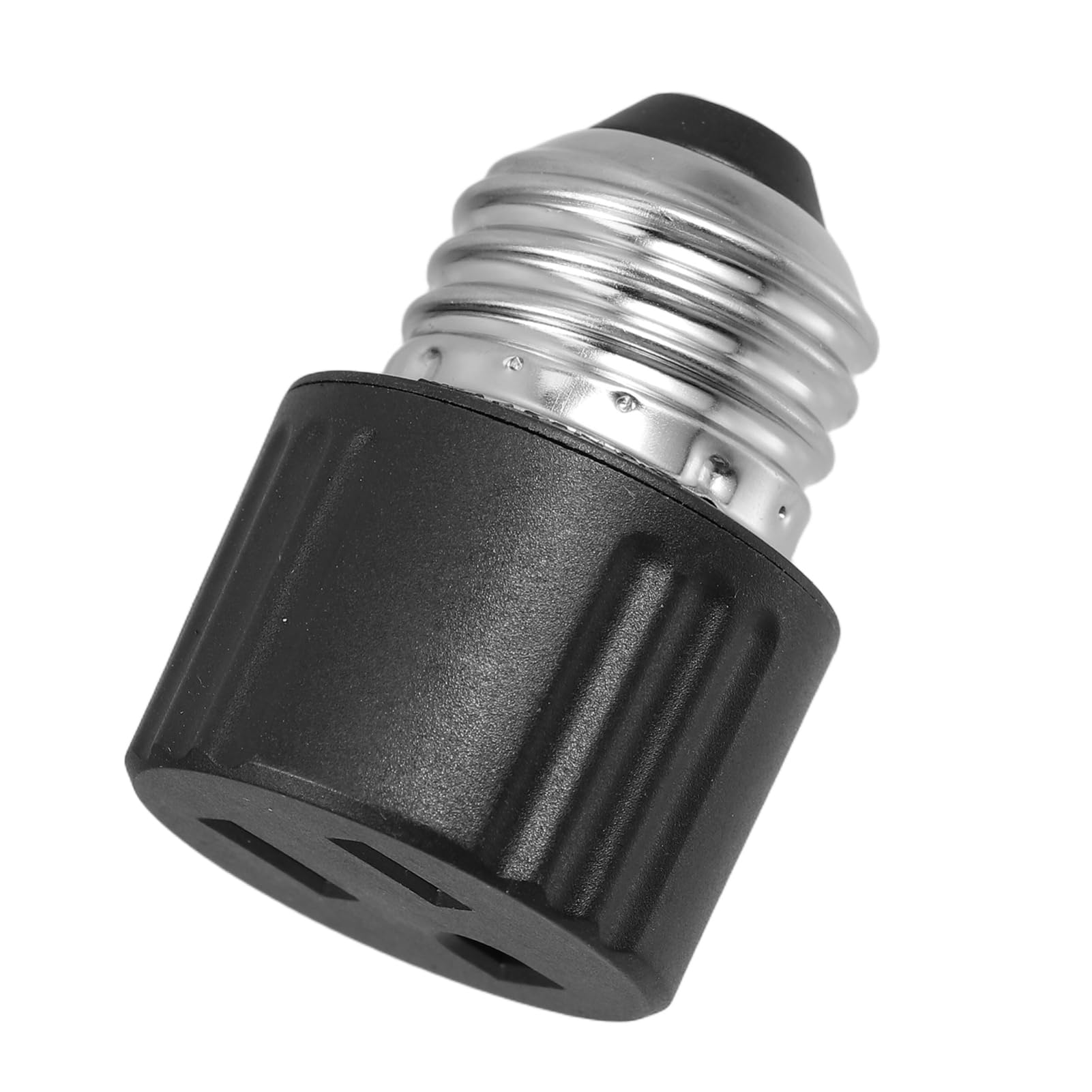 DECOMELODY Lampenkopfadapter 3-poliger Lampenfassungskonverter E26-lampensteckdosen-adapter E26-lampenfassungs-konverterstecker E26-steckdosenadapter Lampenhalterkonverter Black Plastik von DECOMELODY