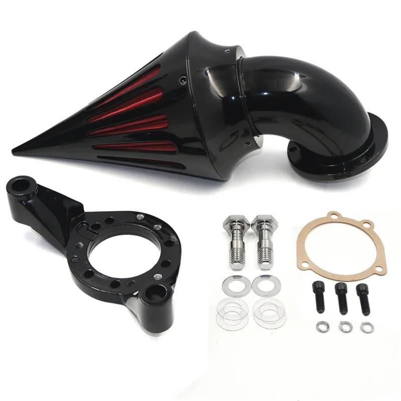 Ansaugluftfilter Motorrad Für Davidson CV Vergaser Für Delphi Für V-Twin Schwarz Spike Luft Reiniger Intake Filter Motorrad Teile Luftfilter Motorrad(MT228-GBK) von DECTER