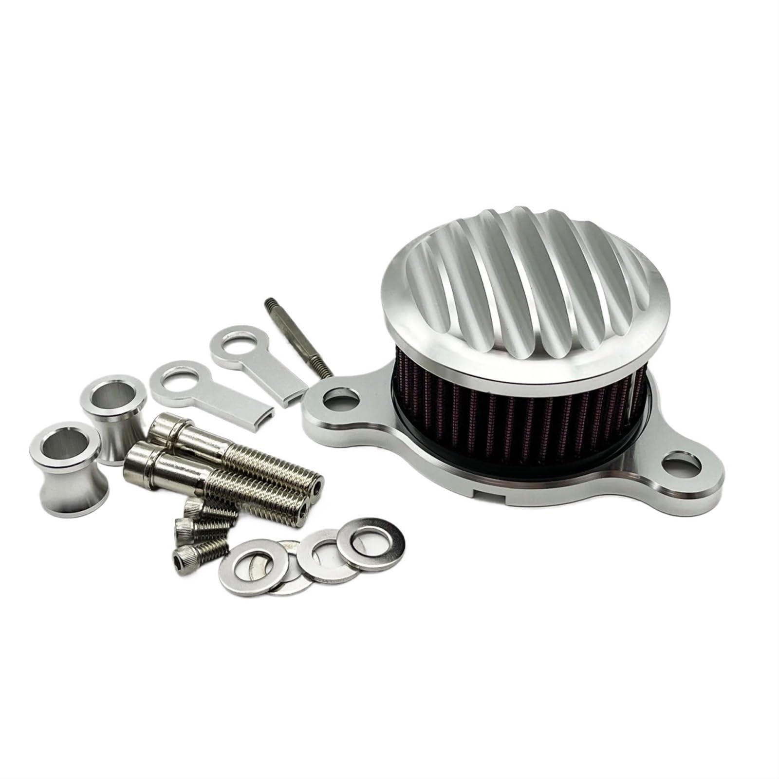 Ansaugluftfilter Motorrad Für Sportster XL883 1200 Für Eisen 883 72 Forty-Eigh 1991-UP Motorrad Luft Reiniger Intake Filter Aluminium Kleine Transparent Luftfilter Motorrad(C Air Filter) von DECTER