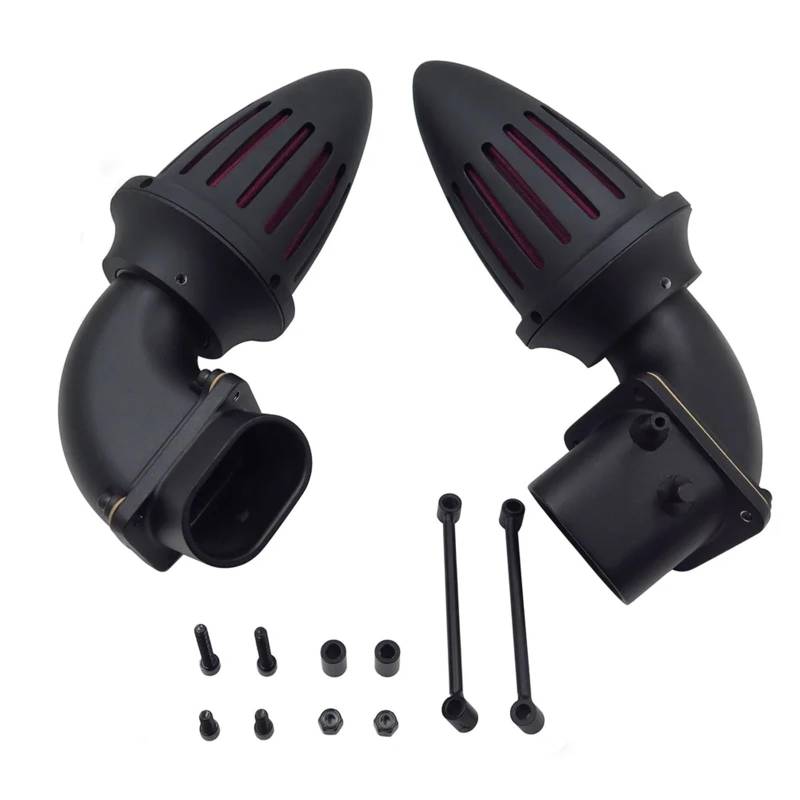 Ansaugluftfilter Motorrad Für Suzuki Für Boulevard M109R Motorrad Dual Spike Luftfilter Rot Filter Kit Intake Billet Aluminium Luftfilter Motorrad(MT236B-MBK) von DECTER