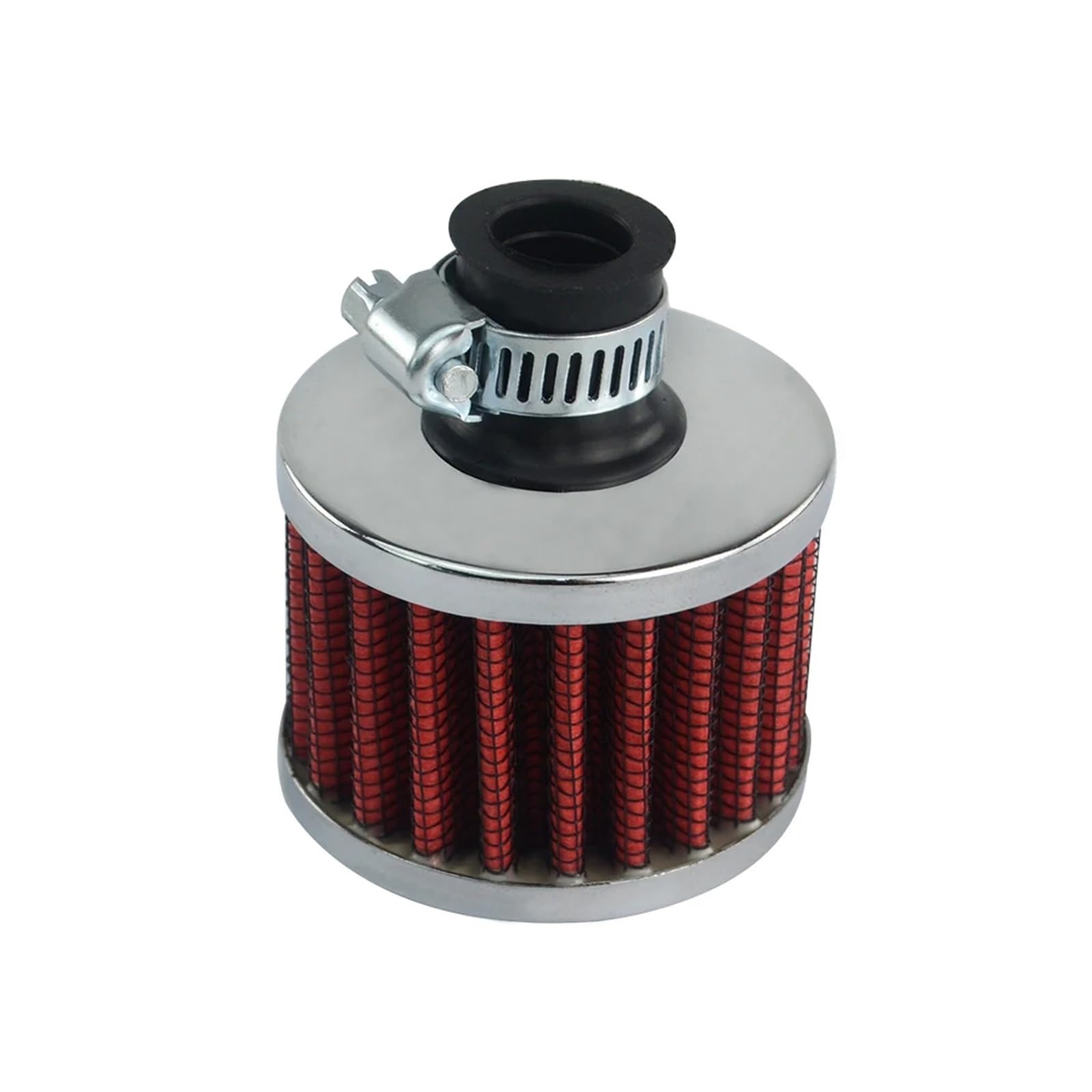 Ansaugluftfilter Motorrad Motorrad-Luftfilter 12Mm Splitter Autokegel Kaltluftansaugfilter Turbo-Entlüftung Kurbelgehäuseentlüftung 51 * 51 * 40 Hals: 12 Mm Luftfilter Motorrad(Red) von DECTER