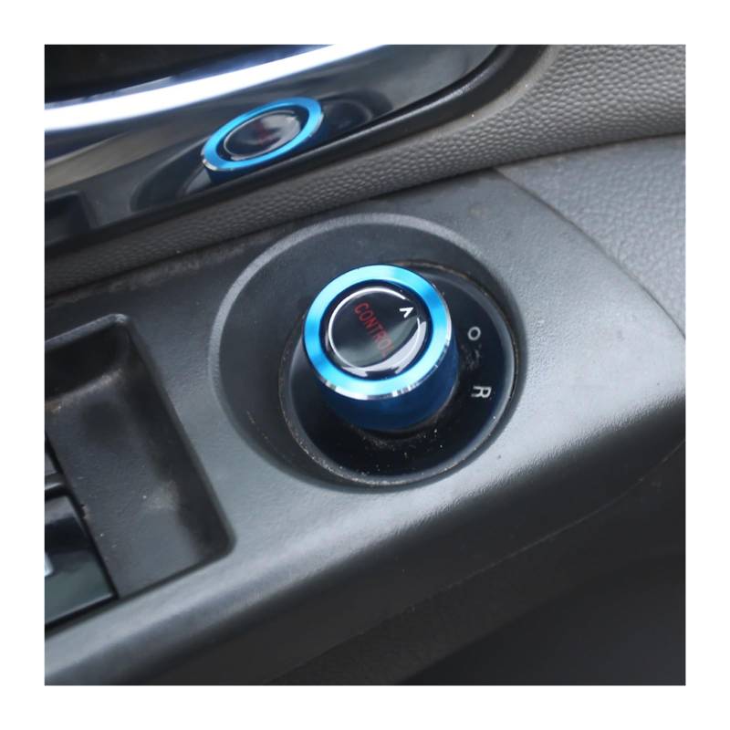 Auto Interieur Zubehör Für Opel Für Astra J Für GTC Für OPC Für Insigni Für Karl Für Mokka Für Zafira Für Meriva Auto Rückspiegel Einstellknopf Trim Ring Koration Abckung Interieurleisten(Blue) von DECTER