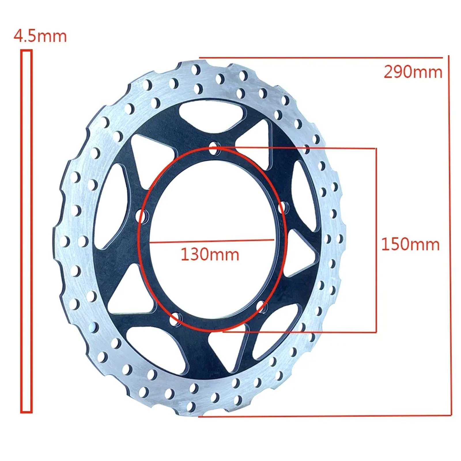 Bremsscheibe Motorrad Für Kawasaki Für Ninja 300 2013-2017 Z300 2015-2018 Für KLE300 2017-2021 Motorrad Vorne Hinten Bremsscheibe Rotor Bremsscheibenrotor(Front and rear) von DECTER