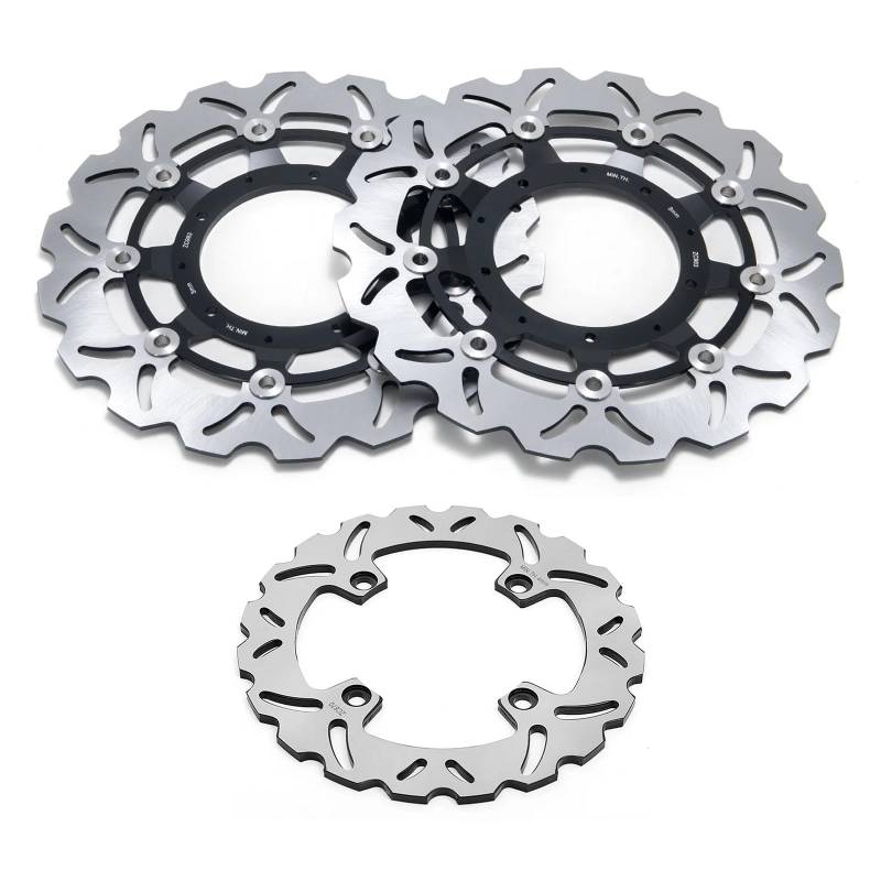 Bremsscheibe Motorrad Für X-ADV Für XADV 750cc 2017 2018 2019 2020 2021 Vorne/Hinten Bremsscheiben Scheiben Rotoren Edelstahl 296mm 240mm Set Bremsscheibenrotor(Black ZC) von DECTER