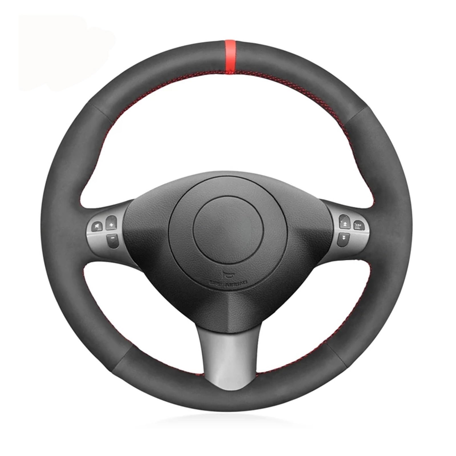 DECTER Lenkrad Abdeckung Für Alfa Romeo 147 2000–2010 GT 2004–2010 Schwarze rutschfeste Auto-Lenkradabdeckung Lenkradbezug Auto (Farbe : Red Marker), DECTER von DECTER