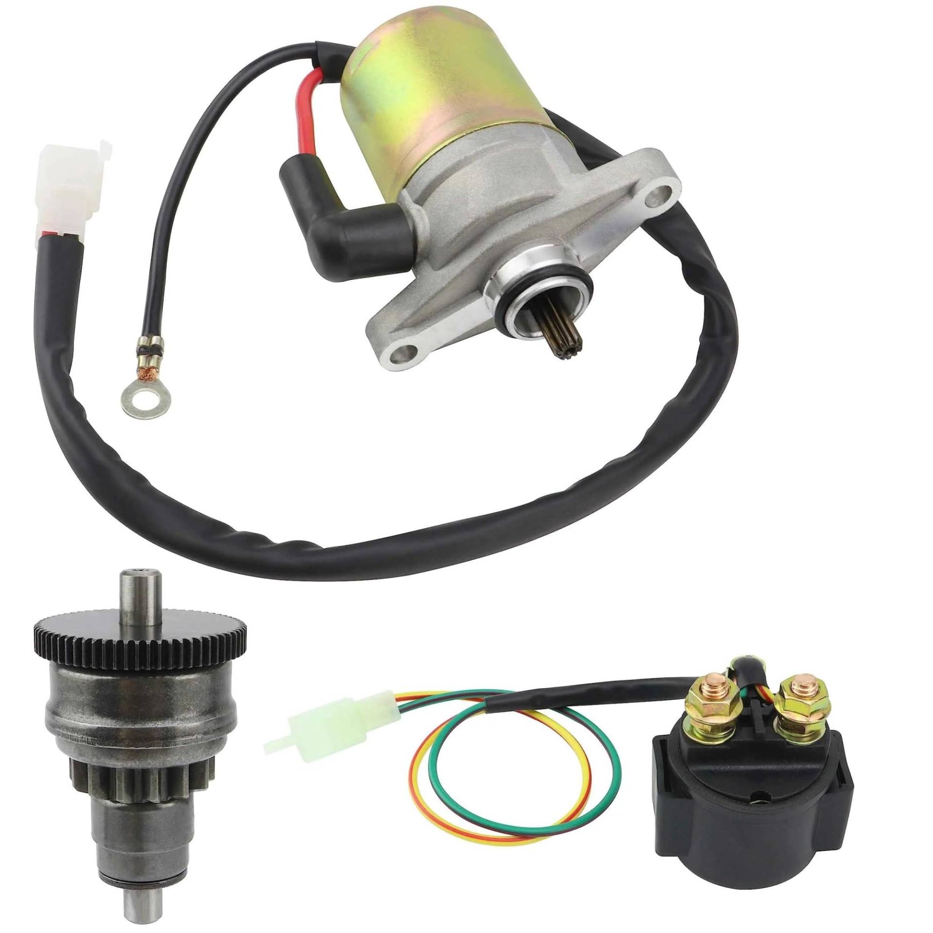 DECTER Motor Elektrisch Starter Für GY6 47cc 49cc 50cc 60cc 80cc 100cc 4-Takt ATV Roller Moped Starter Getriebe Relais KIT Anlasser von DECTER