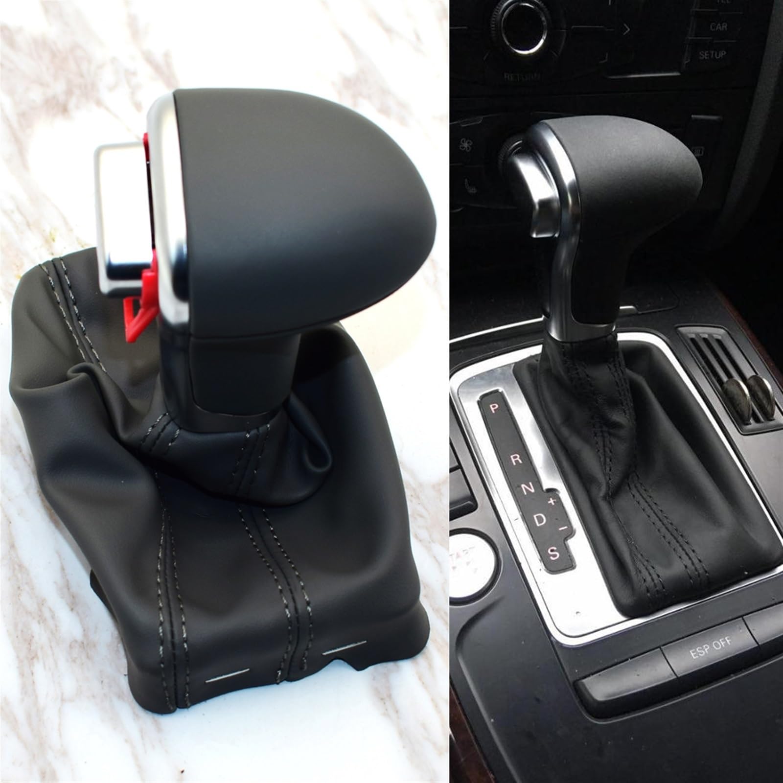 Knopf Schalthebel Für A6 C6 A3 A4 B8 A5 Q5 Q7 2009 2010 2011 2012 2013 2014 Schaltknauf Boot Auto Automatische schaltknauf Car Schaltknauf(Schwarz) von DECTER