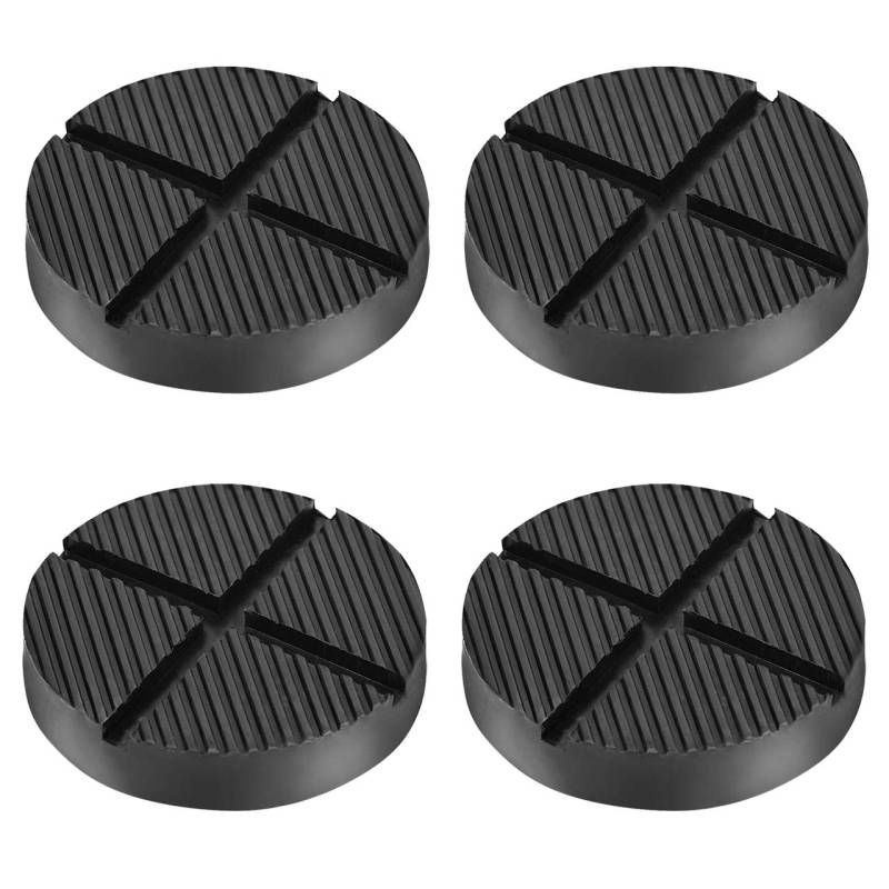 DEDC 4Pcs Wagenheber Gummiauflage mit Nut und Profil Schwarz Unterstellbock Gummiblock Für Wagenheber und Hebebühnen von DEDC