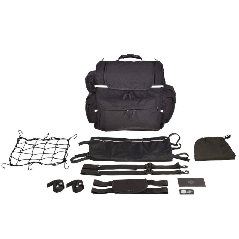 DEEMEED Discovery Motorrad-Reisegepäck, aus wasserdichtem Cordura, 75 Liter Fassungsvermögen, Motorradsitz/Gepäckträger/Sissy Bar Tasche (Cordura, L) von DEEMEED