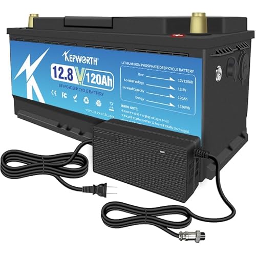 12V 120Ah LithiumBatterie, wiederaufladbar LiFePO4 Akku, mit 100A BMS, 4000+ Deep Cycle Lithium Batterien, perfekt als Solaranlage, Wohnmobil, Boot und Camping von DEESPAEK