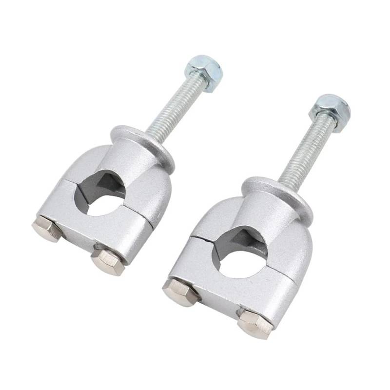 2 Pcs Universal 7/8 Zoll Silber Aluminium Lenker Steigleitungen 22mm Clamp Halterungen Compatible with Dirt Pit Bike Motorrad von DEFIYAN