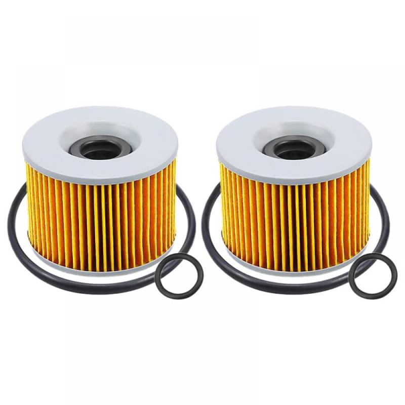 Performance-Motorrad-Ölfilter, kompatibel mit den Modellen K KZ400 KZ440 KZ550 KZ650 KZ700 KZ750 KZ1000 KZ1100(2 PCS-YELLOW) von DEFIYAN