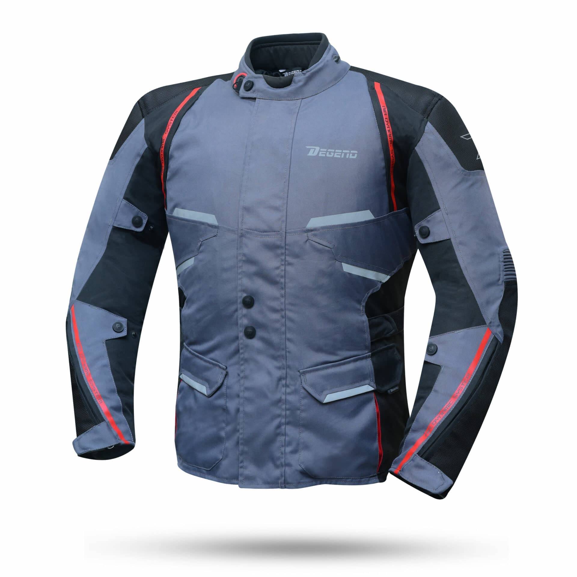 DEGEND SAHARA | Motorradjacke Ganzjährig Herren 4 Jahreszeiten mit 3 Layer - 2 Herausnehmbare Winterschichten + Protektoren & Reflektoren, Grau, L von DEGEND