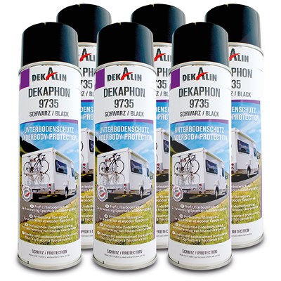 Dekalin 6x Unterbodenschutz Spray DEKAphon 9735 schwarz 0,5 l von DEKALIN