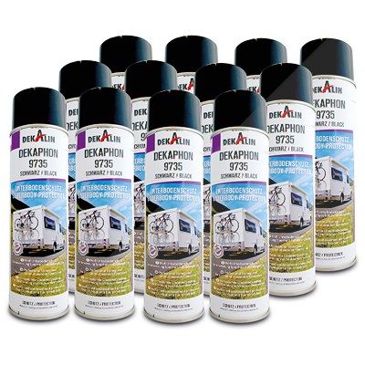 Dekalin 12x Unterbodenschutz Spray DEKAphon 9735 schwarz 0,5 l von DEKALIN