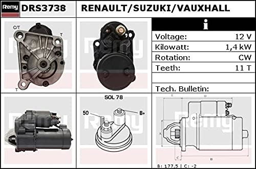 DELCO REMY drs3738 Anlasser von DELCO REMY