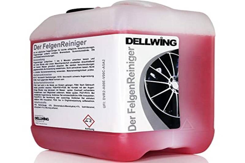 DELLWING Der FelgenReiniger Anwendungsfertig 2,5 L – Geeignet für behandelte Alufelgen & Stahlfelgen – Nur 1-5 Minuten Einwirkzeit von DELLWING