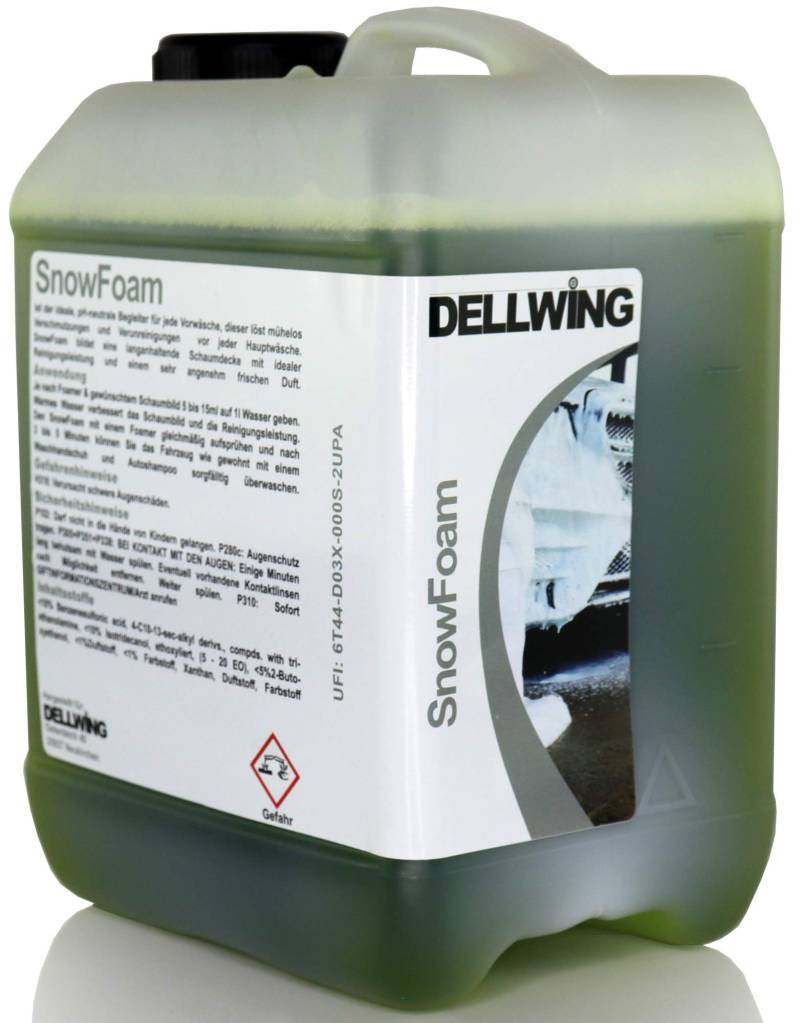 DELLWING Snow Foam CoconutDream 5 L - Ideal für die sanfte Vorwäsche - Bildet eine dicke und langanhaltende Schaumdecke mit einem schönen Duft von DELLWING