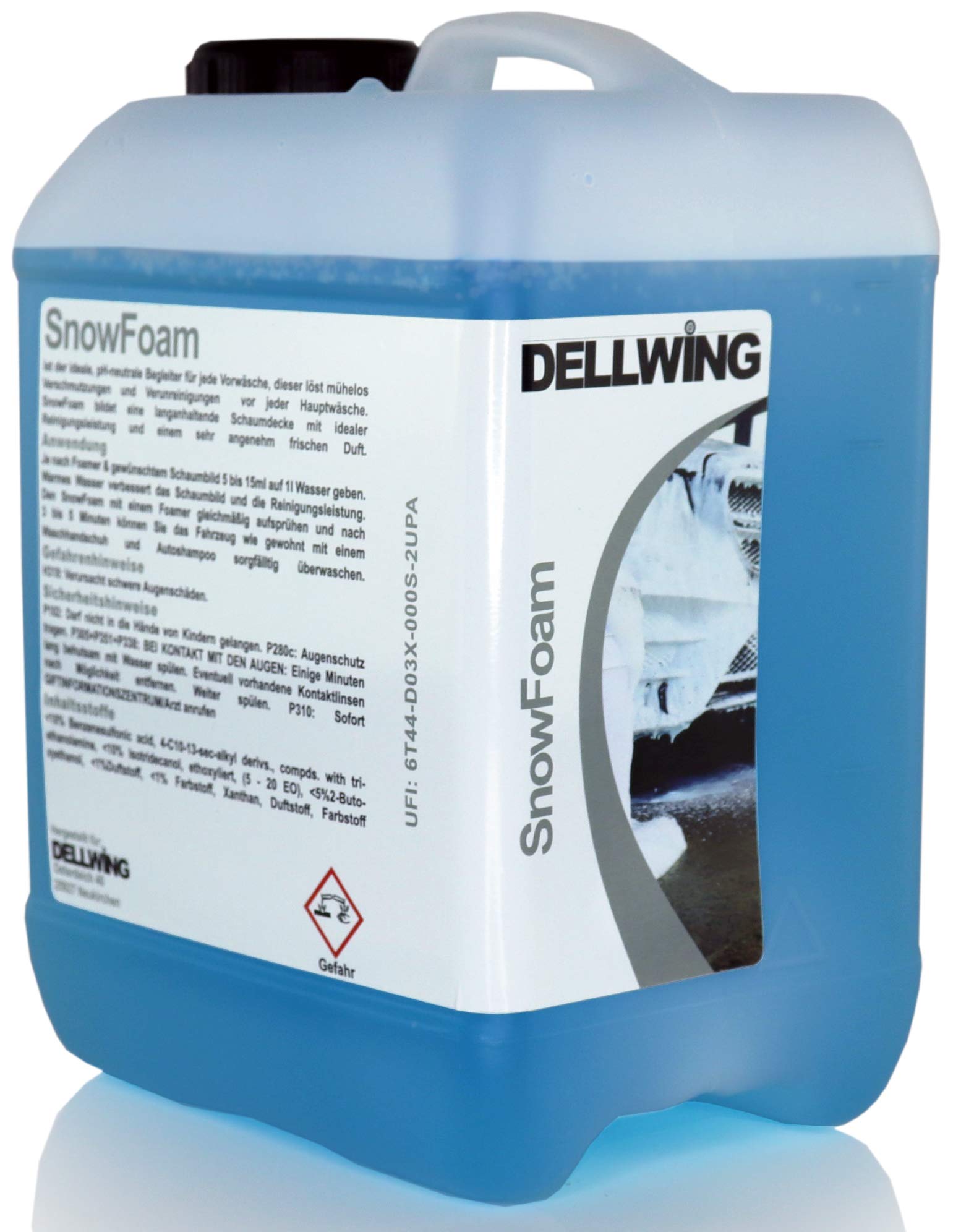 DELLWING Snow Foam Shampoo Tropical 5 L - Ideal für die sanfte Vorwäsche - Bildet eine dicke und langanhaltende Schaumdecke mit einem schönen Duft von DELLWING