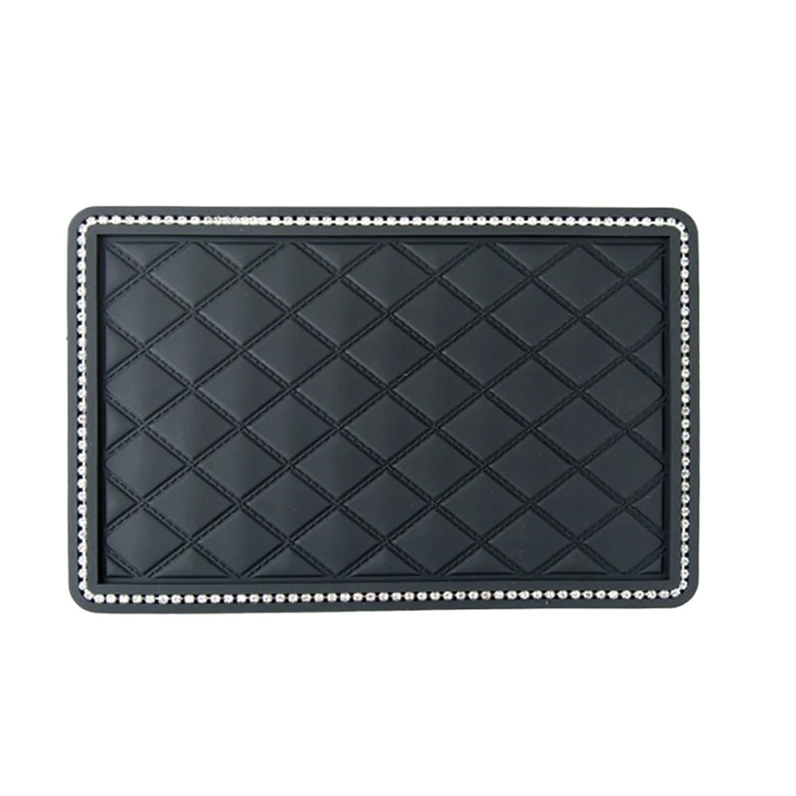 Auto Aufkleber 26 * 15 cm Anti Rutsch Matte Kristall Strass Automobil Silikon Non-Slip Matte Pad Auto Klebrig Für GPS Telefon Auto Innen Zubehör Auto Innenraum(26x15cm with Diamond) von DELORM