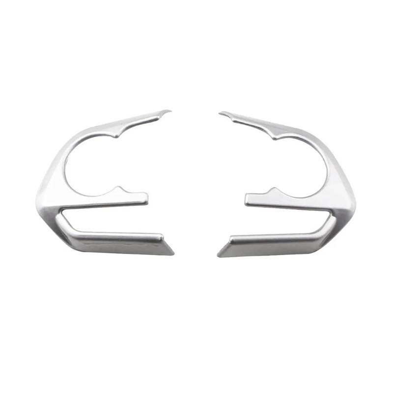 Auto Aufkleber ABS Auto Lenkrad Panel Abdeckung Trim Aufkleber Für Toyota Für RAV4 Für Corolla E210 Für Avalon 2019 2020 2021 2022 Zubehör Auto Innenraum(2Pcs Silver) von DELORM