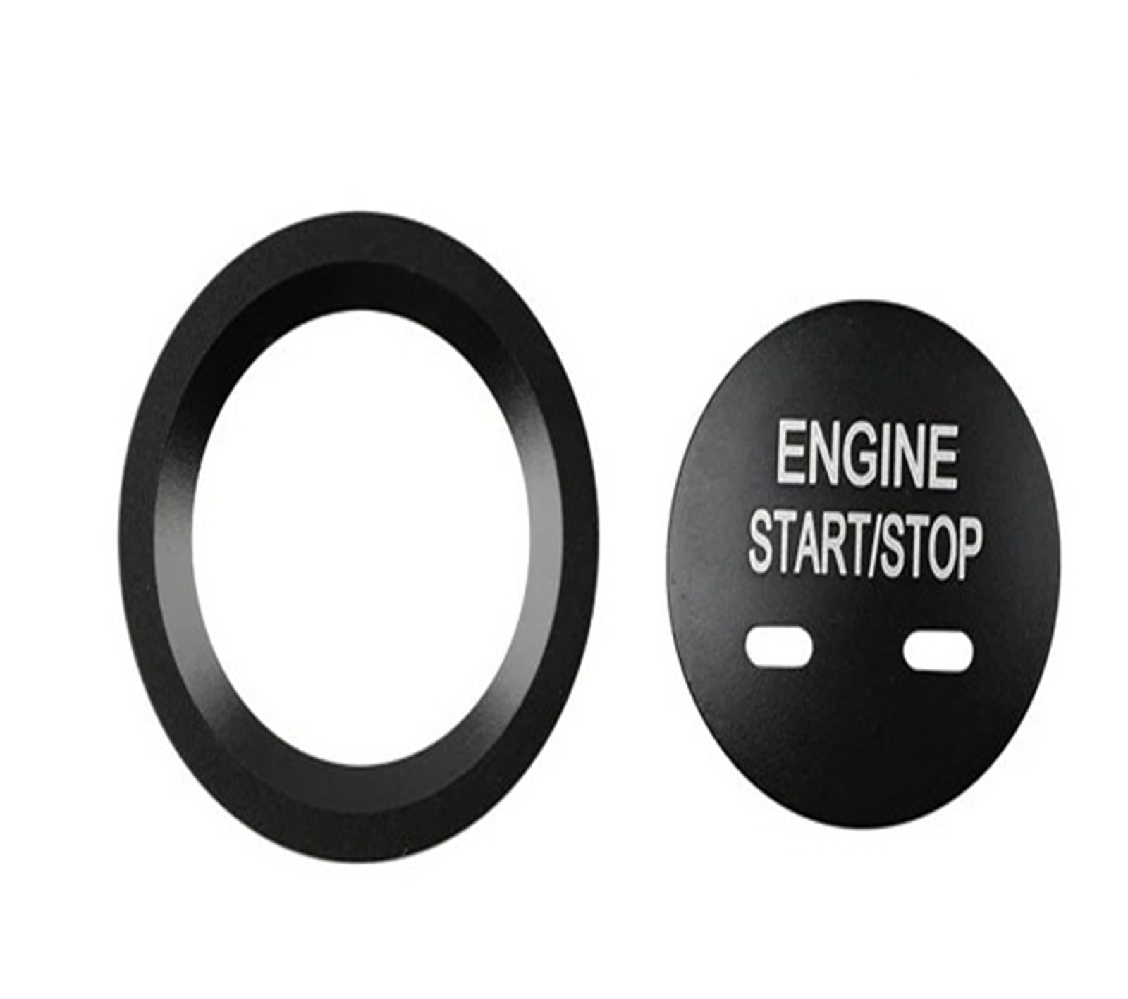 Auto Aufkleber Auto Styling Für Cadillac Für XT5 MG6 Auto Motor Push Start Stop Taste Ring Abdeckung Kappe Aufkleber Zubehör Auto Innenraum(Schwarz) von DELORM