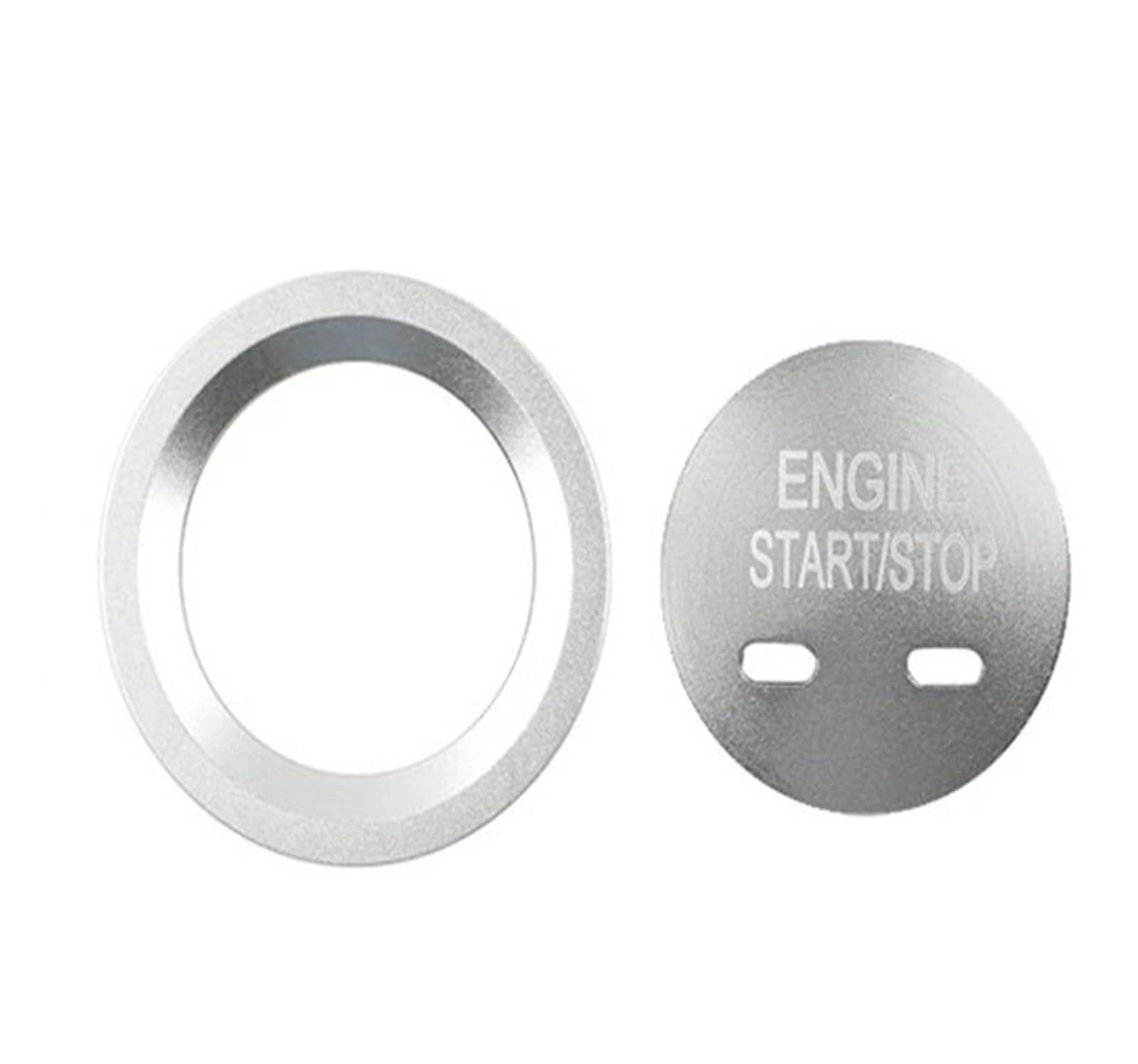 Auto Aufkleber Auto Styling Für Cadillac Für XT5 MG6 Auto Motor Push Start Stop Taste Ring Abdeckung Kappe Aufkleber Zubehör Auto Innenraum(Silber) von DELORM