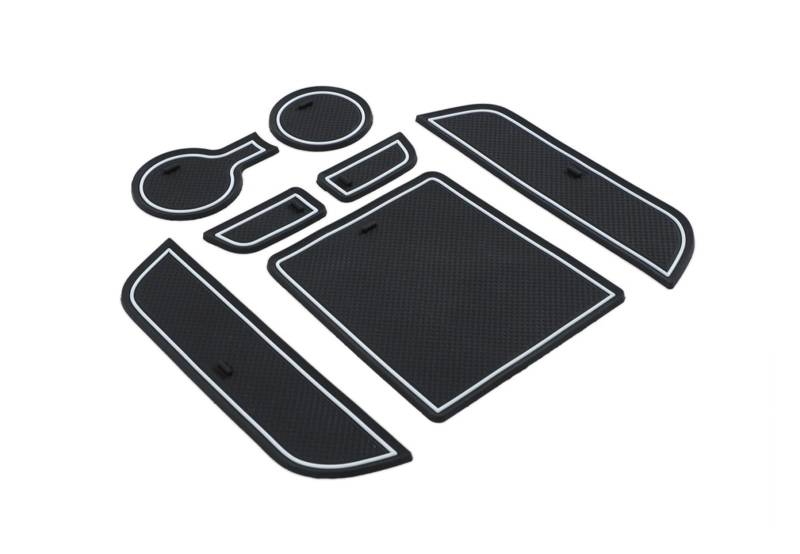 Auto Aufkleber Auto Tür Slot Matte Tor Nut Matten Cup Coaster Anti-Slip Pad Für Chevrolet Für Camaro 2012-2016 Innen Zubehör Auto Innenraum(Weiß) von DELORM