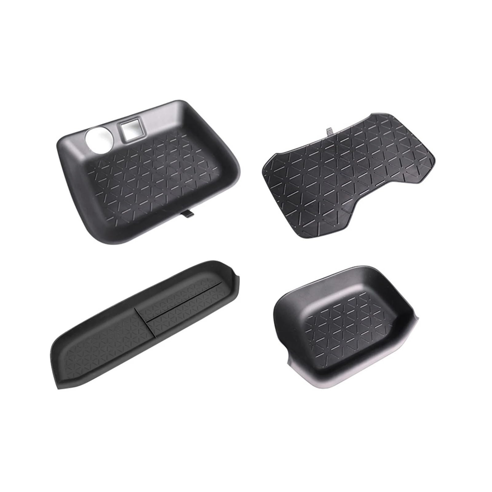 Auto Aufkleber Auto Zentrale Konsole Organizer Pad Wichtigsten Fahrer Lagerung Box Schützen Matte Für Rongfang Für RAV4 2020 2021 2022 2023 Innen Zubehör Auto Innenraum(4Pcs Black) von DELORM