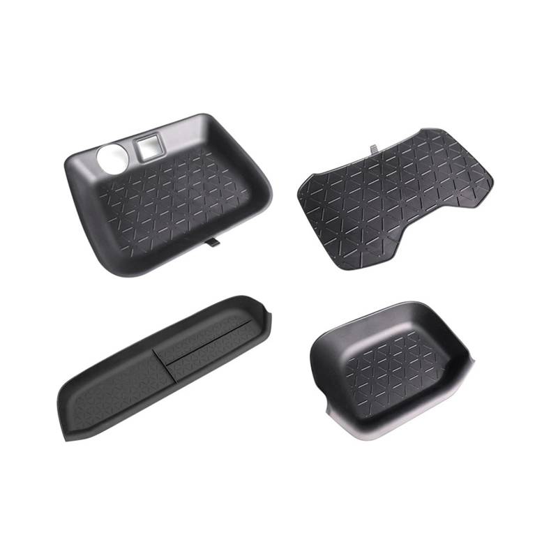 Auto Aufkleber Auto Zentrale Konsole Organizer Pad Wichtigsten Fahrer Lagerung Box Schützen Matte Für Rongfang Für RAV4 2020 2021 2022 2023 Innen Zubehör Auto Innenraum(4Pcs Black) von DELORM