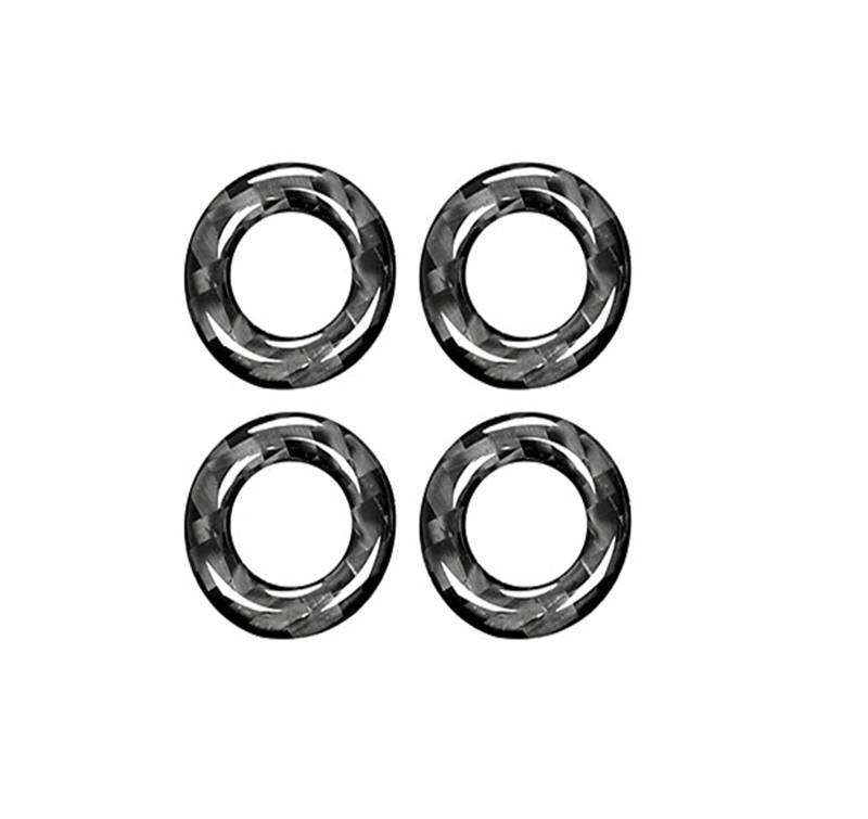 Auto Aufkleber Carbon Faser Für Benz C Klasse W204 2007-2014 4 Stücke Auto Türschloss Pin Trim Ring Auto Aufkleber Innen Accesorios para Auto Auto Innenraum(Style A,Left-Hand Drive) von DELORM