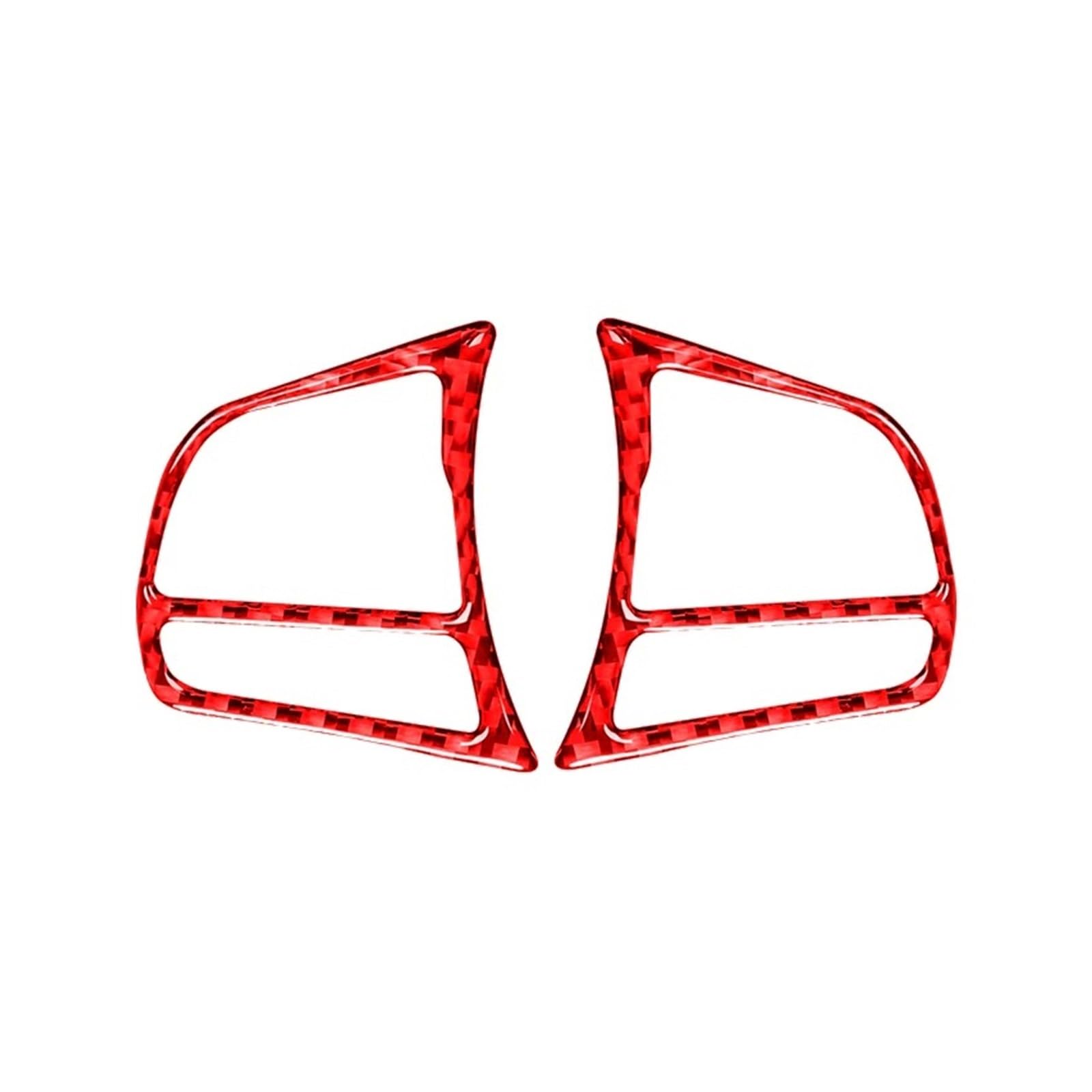 Auto Aufkleber Carbon Fiber Innen Auto Lenkrad Panel Taste Trim Rahmen Abdeckung Aufkleber Für 3 Serie GT F30 F34 2013-2018 Zubehör Auto Innenraum(Style A(Red)) von DELORM