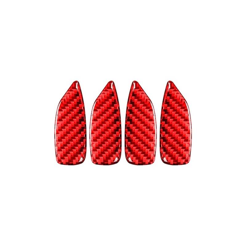 Auto Aufkleber Carbon Fiber Innen Auto Tür Schüssel Trim Abdeckung Dekoration Aufkleber Für 3 Serie E46 323i 328i 330i 325i 1999-2004 Zubehör Auto Innenraum(Rot) von DELORM