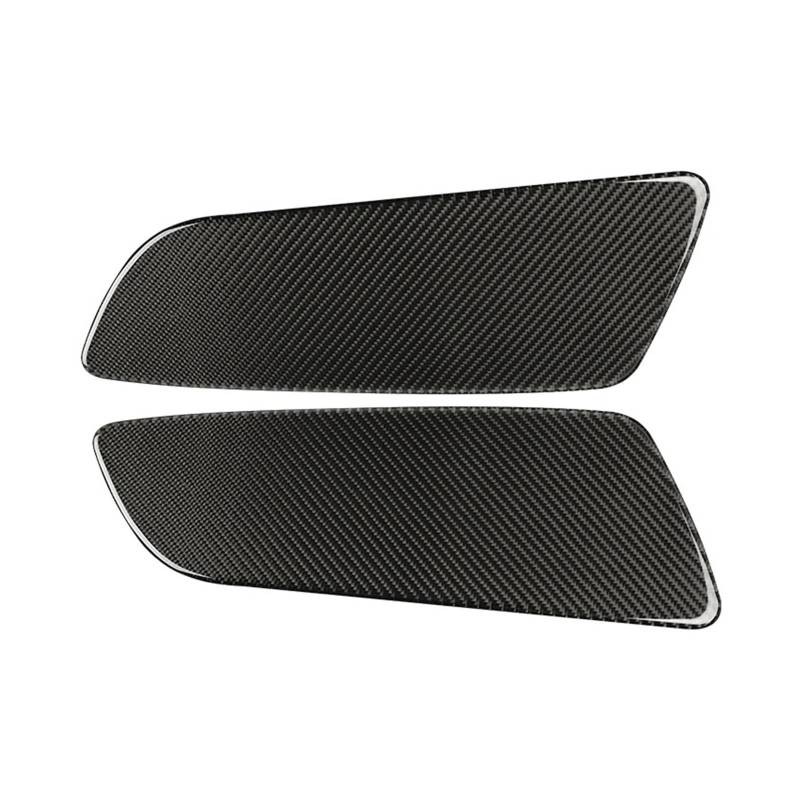 Auto Aufkleber Für Ford Für Mustang GT 2015-2021 Auto Zubehör Carbon Fiber Innen Auto Hinten Tür Panel Trim Aufkleber Aufkleber Dekoration Abdeckung Auto Innenraum(Schwarz) von DELORM