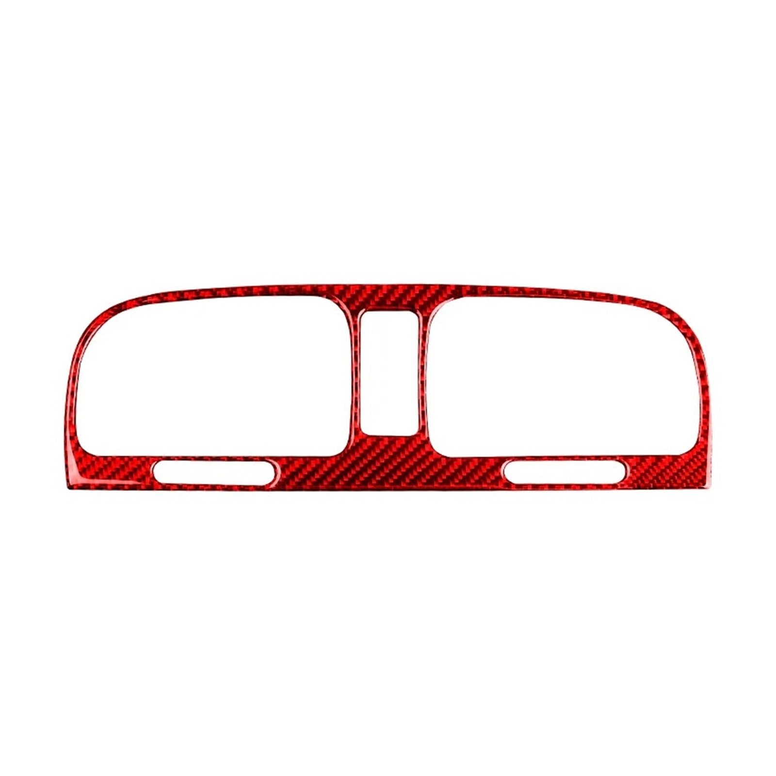 Auto Aufkleber Für VW Für Golf 6 Für GTI R MK6 2008-2012 Carbon Fiber Innen Mittleren Air Vent Rahmen Dekoration Aufkleber Trim Auto Zubehör Auto Innenraum(Rot) von DELORM