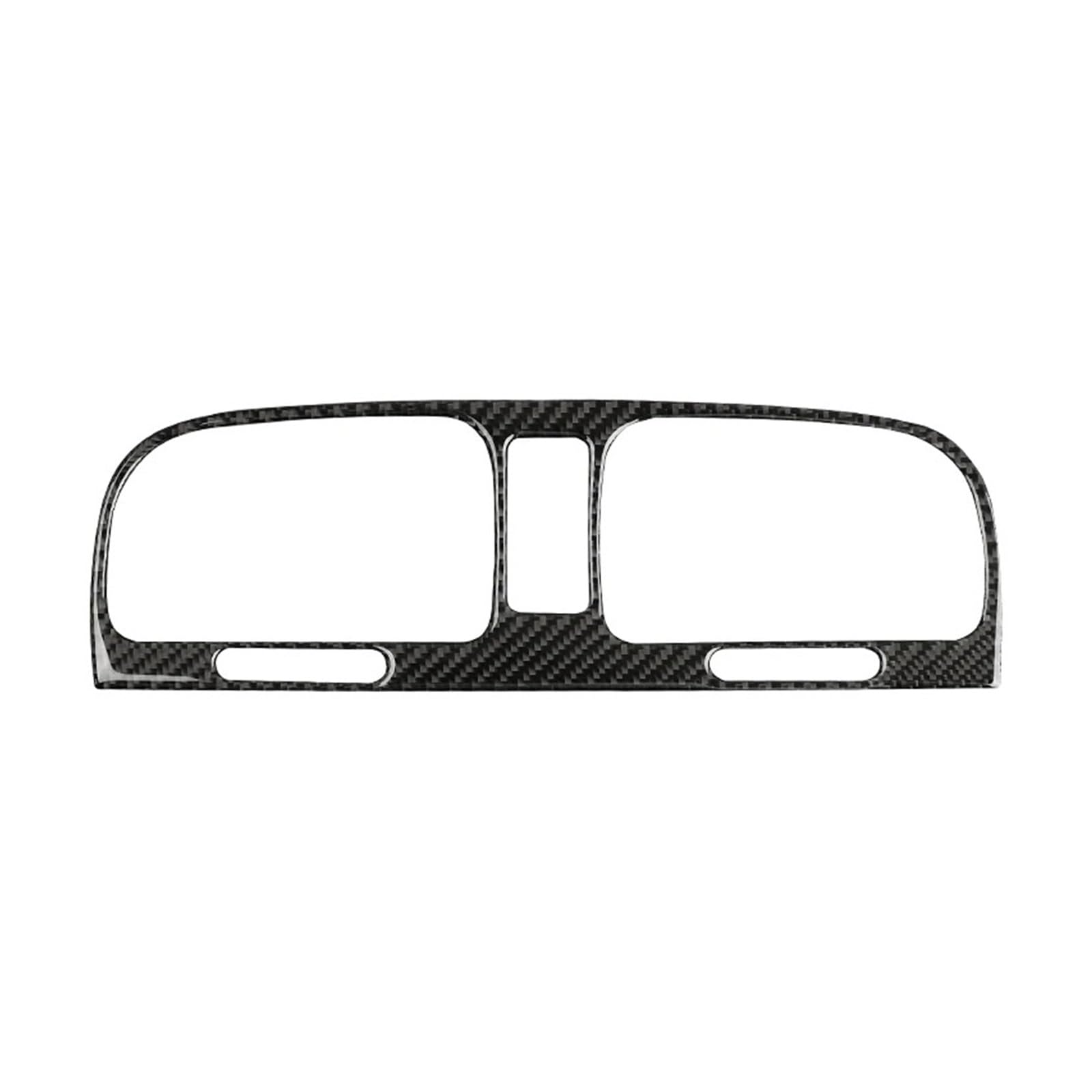 Auto Aufkleber Für VW Für Golf 6 Für GTI R MK6 2008-2012 Carbon Fiber Innen Mittleren Air Vent Rahmen Dekoration Aufkleber Trim Auto Zubehör Auto Innenraum(Schwarz) von DELORM