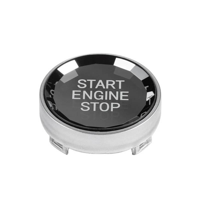 Auto Aufkleber Motor Start Stop Taste Zubehör Für X1 Für X5 E70 Für X6 E71 Z4 E89 1 3 5 Serie E90 E91 E92 E60 Auto Ersetzen Abdeckung Auto Innenraum(Silber) von DELORM