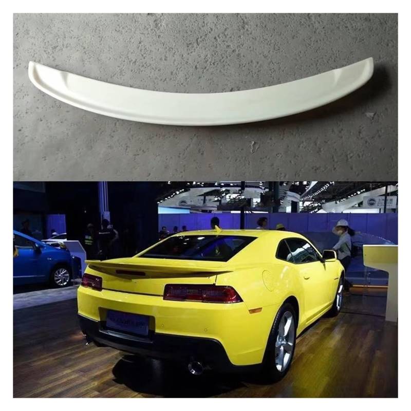 Heckspoiler Lippe ABS Kunststoff Unlackiert Farbe Hinten Stamm Flügel Lip Dach Spoiler Auto Teil Für Chevrolet Für Camaro 2013 2014 2015 Dachspoiler(Dark Grey) von DELORM