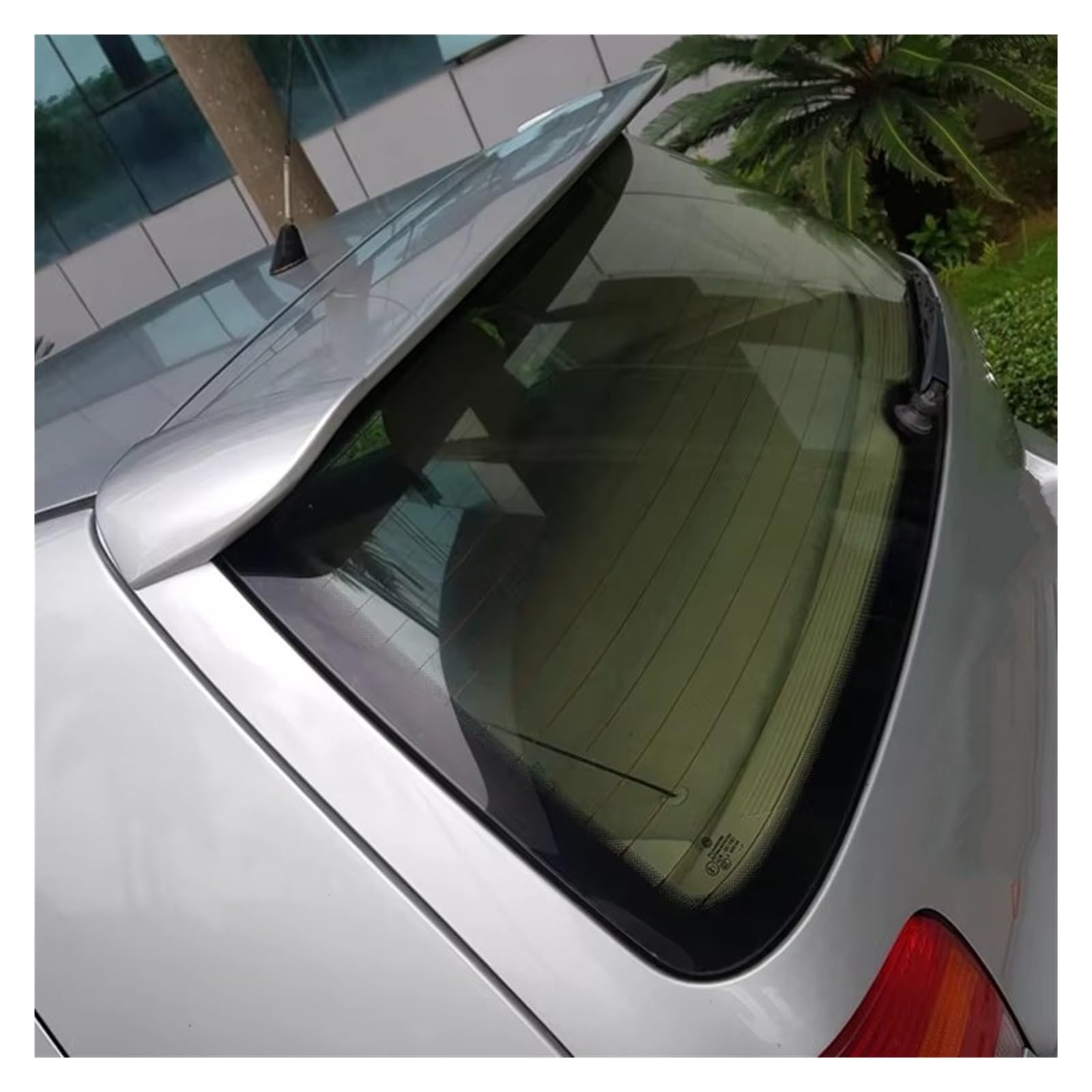 Heckspoiler Lippe Auto Heckspoiler Für VW Für Golf 4 IV Für MK4 Standard Und R32 1998-2004 ABS Unlackiert Grau Zurück Windschutzscheibe Spoiler Dachspoiler(Silber) von DELORM