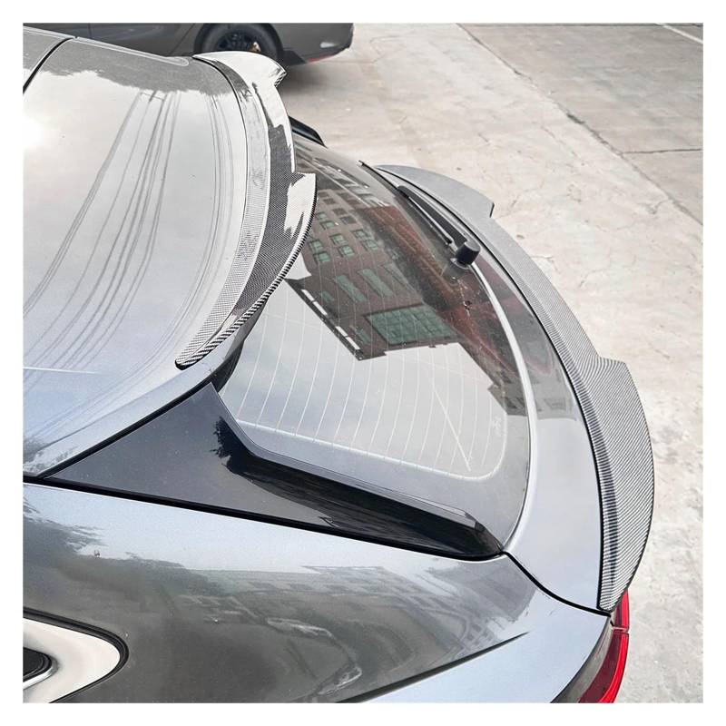 Heckspoiler Lippe Auto Hinten Dach Mid Spoiler Schwanz Flügel Heckklappe Mittleren Stamm Spoiler Für Q3 F3 Sportback 2019 2020 2021 2022 2023 2024 Dachspoiler(A Set Carbon Look) von DELORM