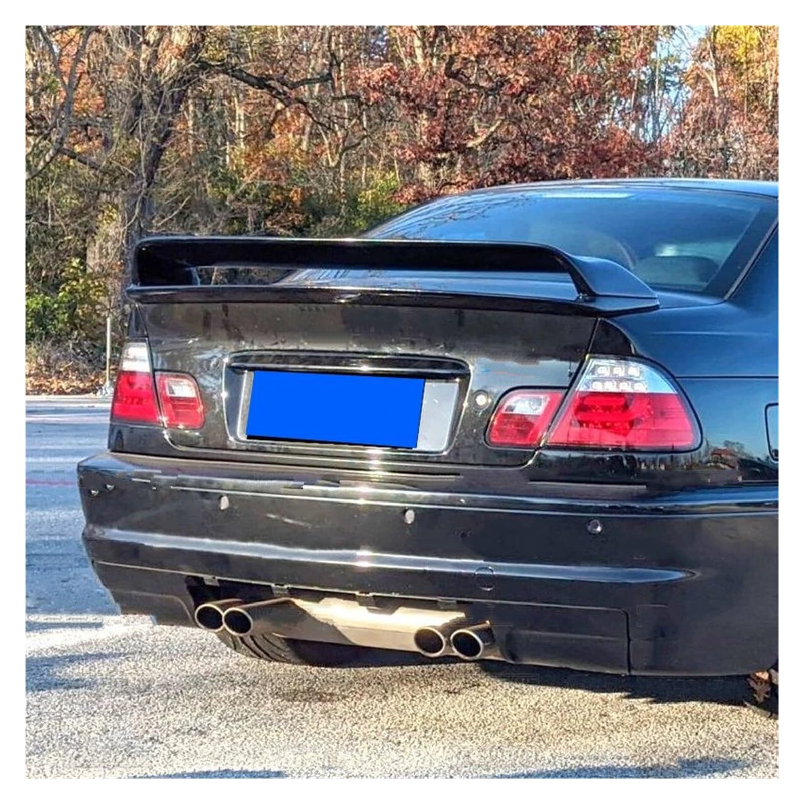 Heckspoiler Lippe Für 3er E46 Heckspoiler 1998-2006 Jahr ABS Schwarz Spoiler Limousine Kohlefaser Heckflügel Autozubehör Dachspoiler(Carbon Fiber Pattern) von DELORM