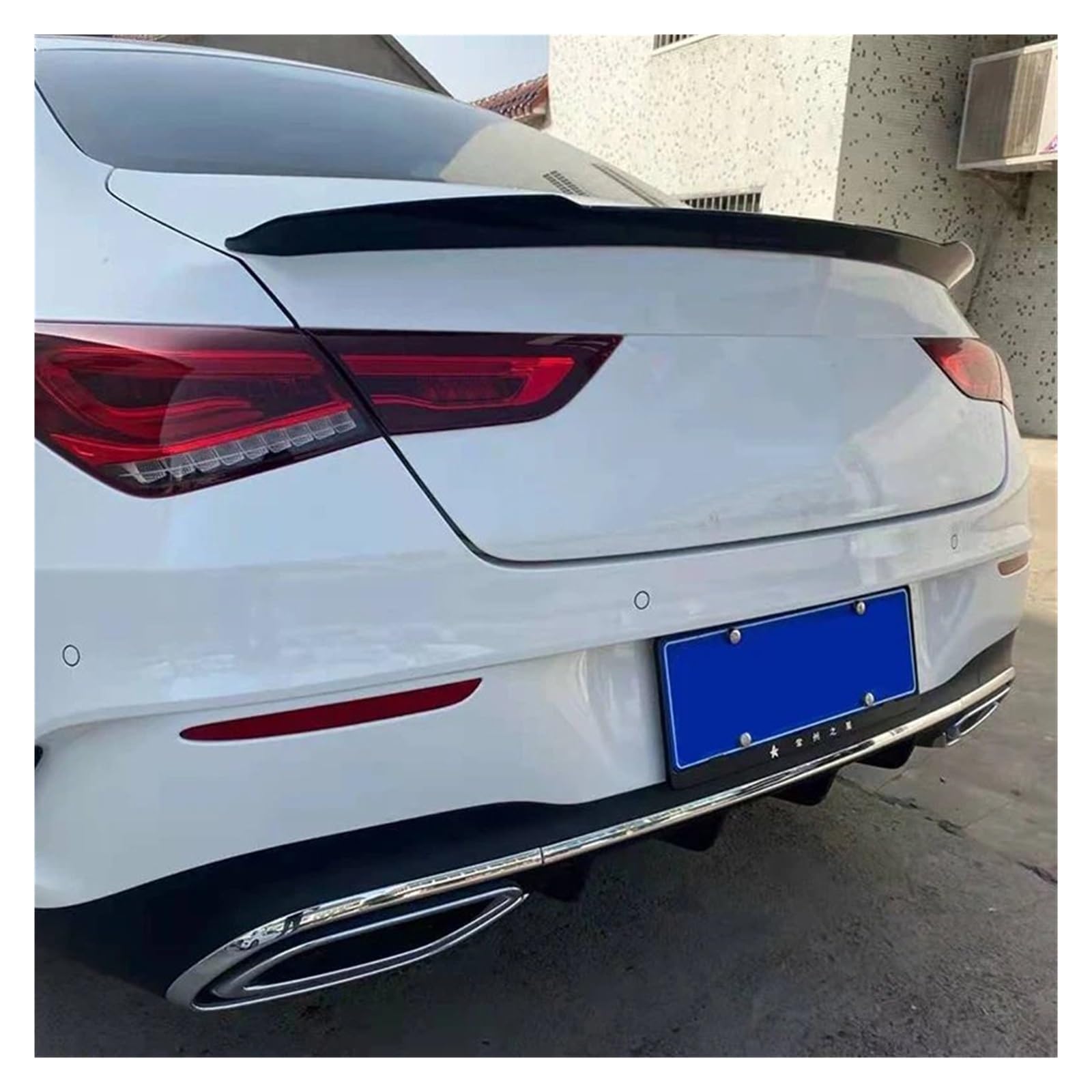 Heckspoiler Lippe Für Benz Für CLA Klasse C118 2019 2020 2021 ABS Spoiler CLA180 CLA200 Für CLA 220 Für CLA 250 Carbon Faser Look Heckspoiler Flügel Dachspoiler(No Paint) von DELORM