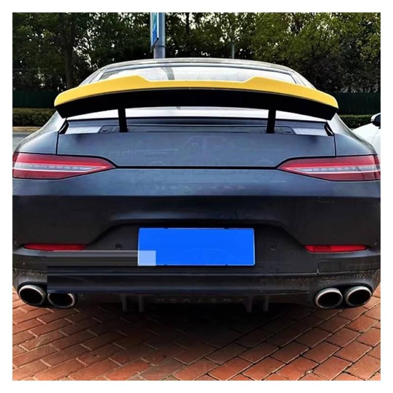 Heckspoiler Lippe Für Benz Für X290 Für AMG Für GT 2018 2019-2023 4-Türer Coupe Auto Heckflügel Spoiler Glänzend Schwarz Oder Carbon Look Body Kit Dachspoiler(Kohlefaser-Optik) von DELORM