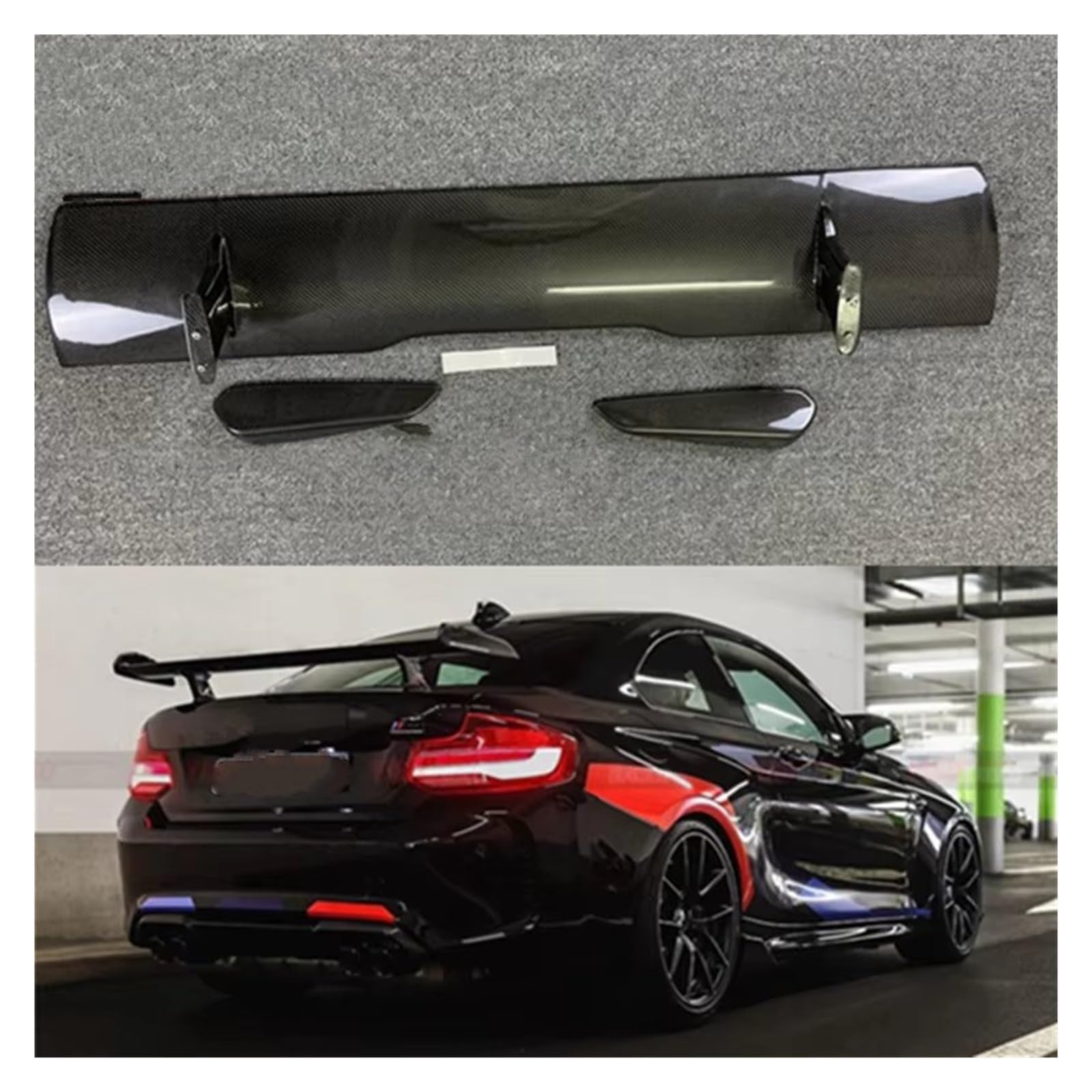 Heckspoiler Lippe Für F30 F32 F36 F10 F12 E92 E93 G30 G20 E82 E90 M2 M3 M4 GTS MP Stil Carbon Faser Heckspoiler Auto Styling Dachspoiler(FRP Unpainted) von DELORM