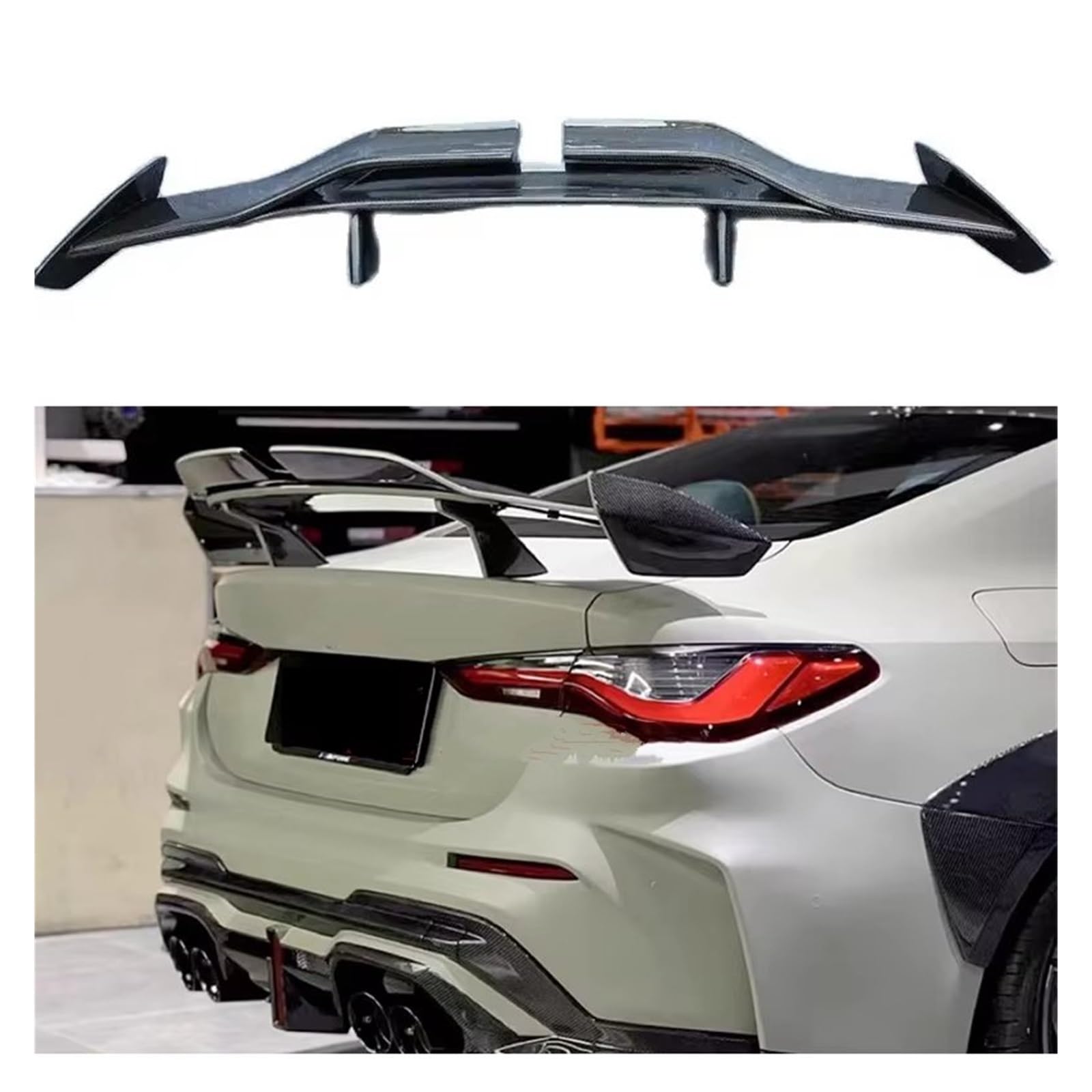 Heckspoiler Lippe Für G30 G90 M5 G20 G80 M3 G22 G82 M4 2018-2024Heckspoiler Schwanz Flügel Carbon Faser Leistung Stamm Spoiler Flügel Dachspoiler(FRP Unpainted) von DELORM