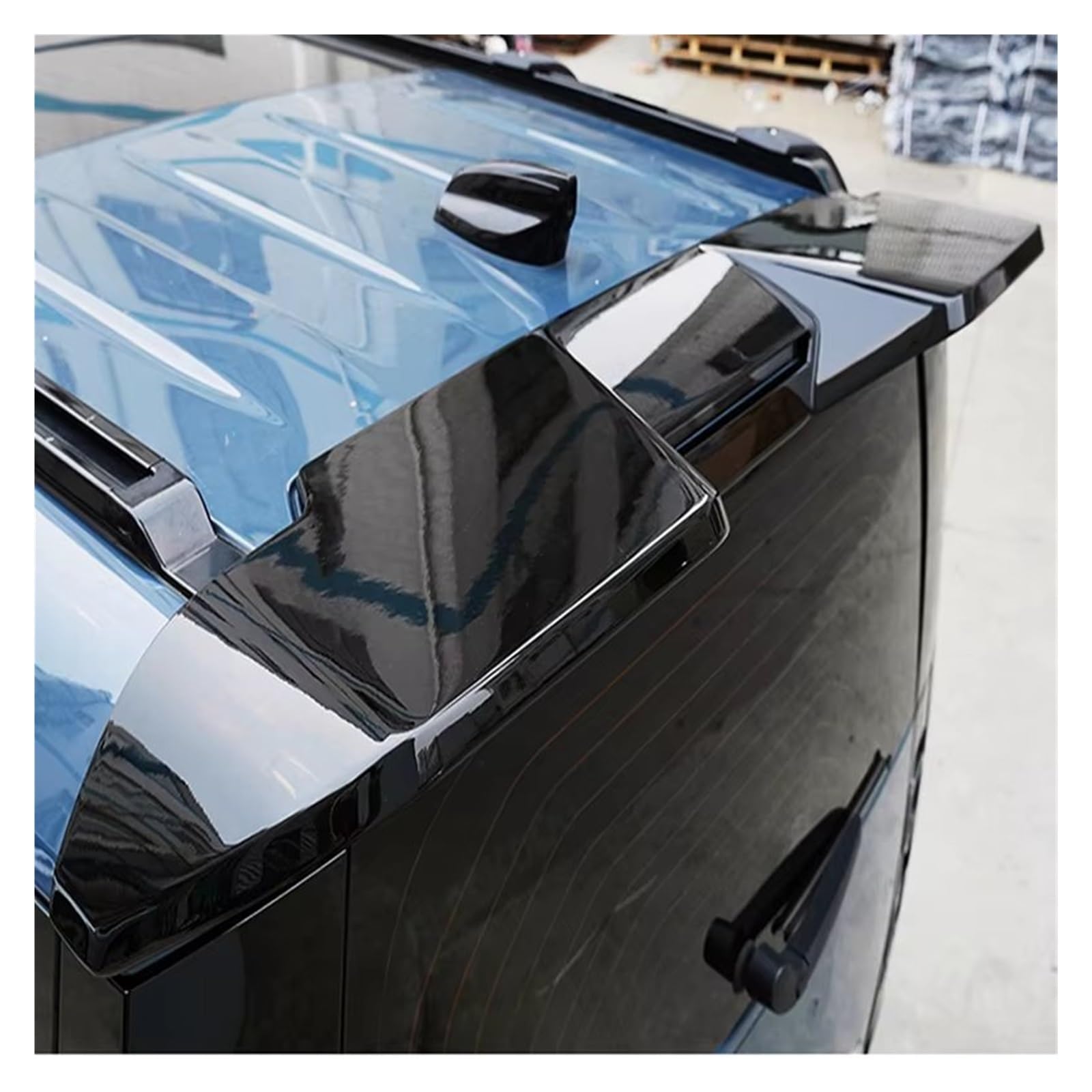 Heckspoiler Lippe Für Land Für Rover Für Defender 90/110 2019-2023 ABS Auto Dach Flügel Spoiler Glänzend Schwarz Oder Carbon Fibe Look Dachspoiler(Garbon Fiber Look) von DELORM