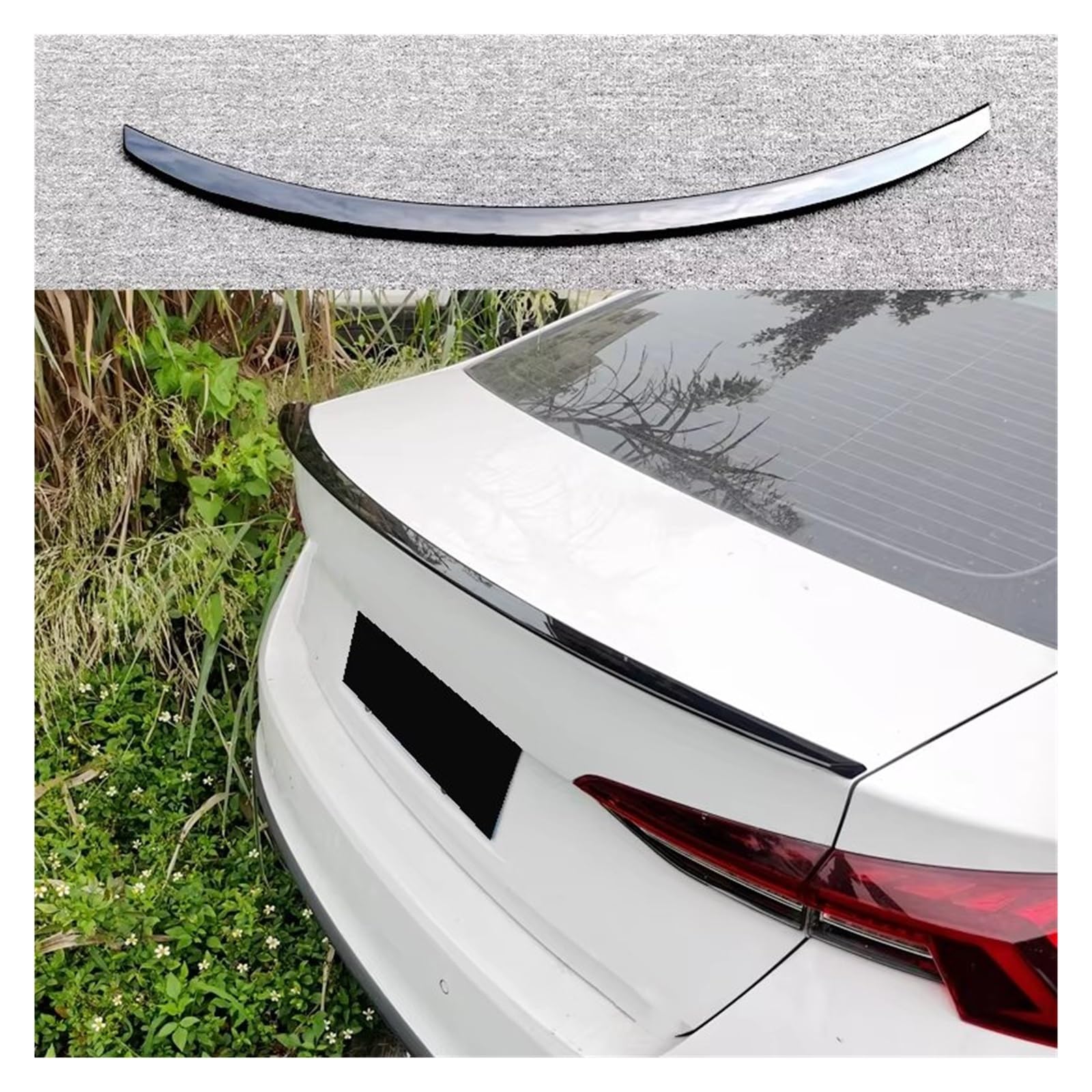 Heckspoiler Lippe Für Skoda Für Octavia Für Pro Spoiler 2020 2021 2022 Auto Styling ABS Unlackiert Farbe Hinten Stamm Flügel Boot Spoiler Auto Dekoration Dachspoiler(Klar) von DELORM