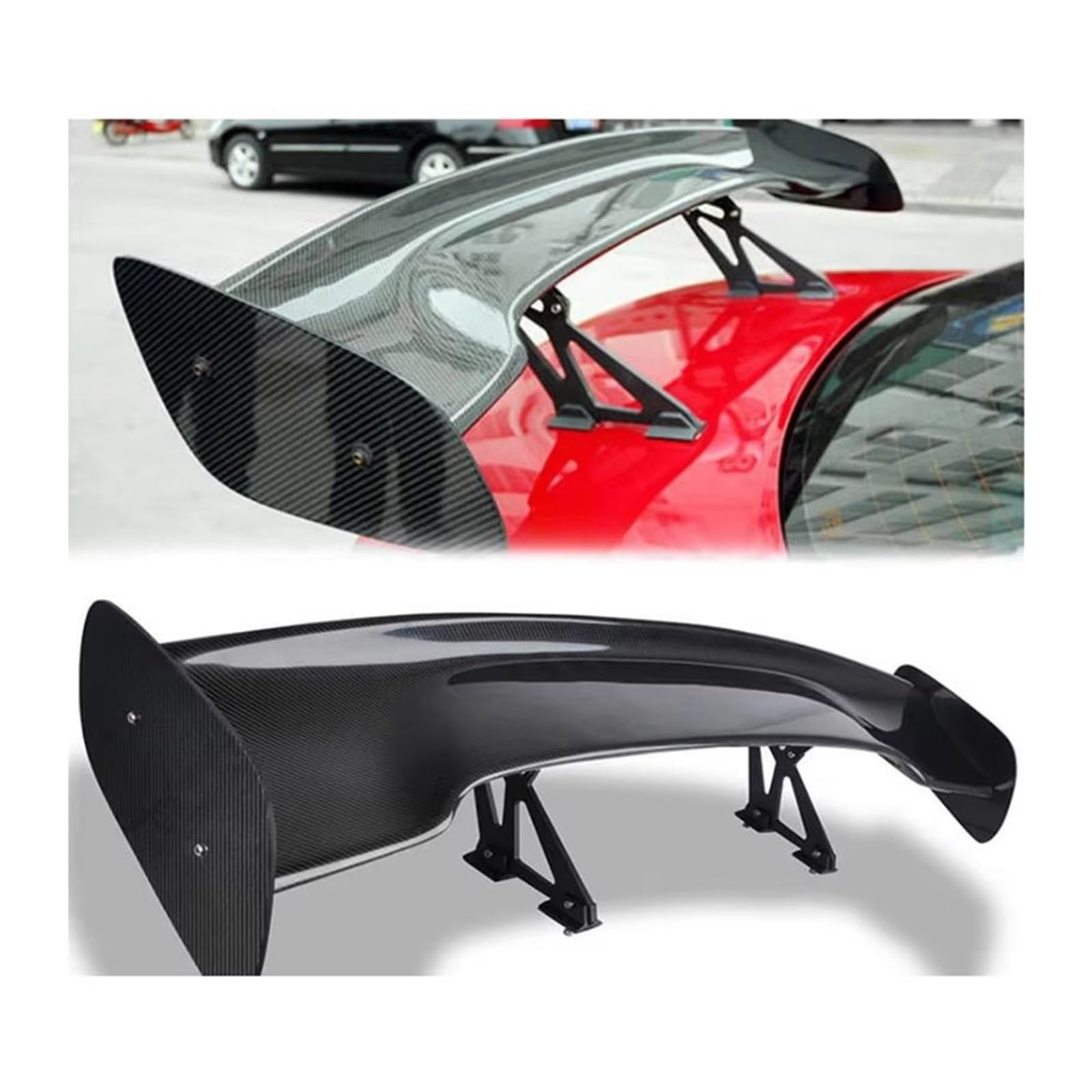 Heckspoiler Lippe Für Subaru BRZ Für Toyota 86 Für GT86 2012-2021 ABS Kunststoff Material Unlackiert Farbe Hinten Dach GT Spoiler Flügel Stamm Lip Boot Abdeckung Dachspoiler(ABS Carbon Color) von DELORM