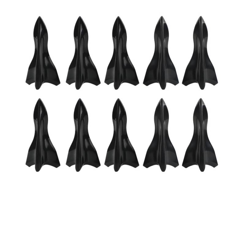 Heckspoiler Lippe Für Tesla Für Modell Y 2023 Auto Dach Shark Fin Stil Diffusor Spoiler Zubehör Dachspoiler(Bk 10piece style1) von DELORM